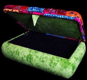 Patchworkk footstool &ndash; Fabulous